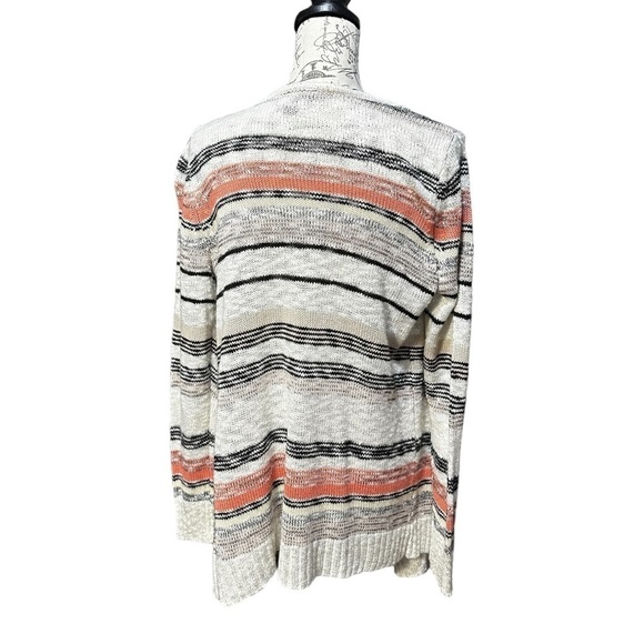 AB Studio Peach and Cream Cardigan Size Large - Picture 2 of 3